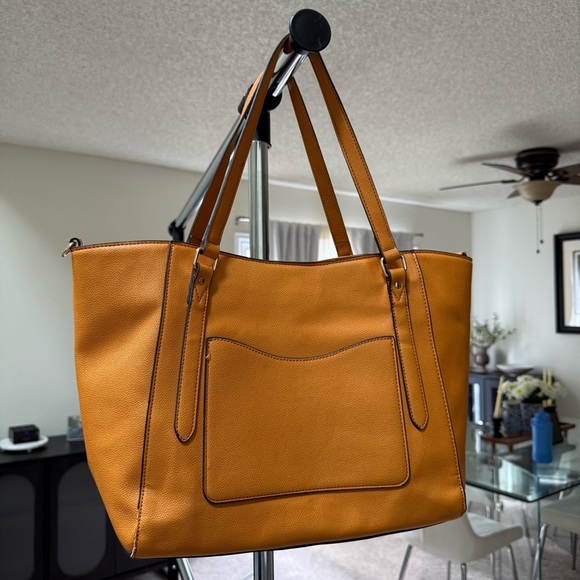 Nine West Garner Tote Leather Large HandBag Purse - Picture 4 of 11